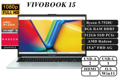 VivoBook Go E1504FA — Ryzen 5-7520U